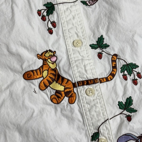 Vintage Disney Catalog Pooh And Friends Woman 3X Button Up White Long Sleeve - Picture 5 of 15